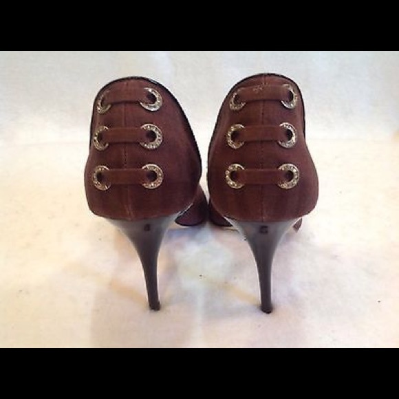 Steve Madden Peep Toe Pump 9.5 Brown Stiletto - Picture 4 of 7